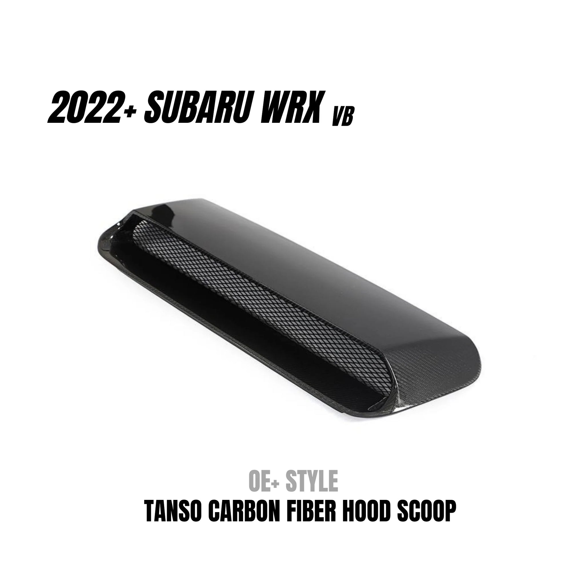 H-style carbon fiber hood scoop for 2022 Subaru WRX (1 inch taller